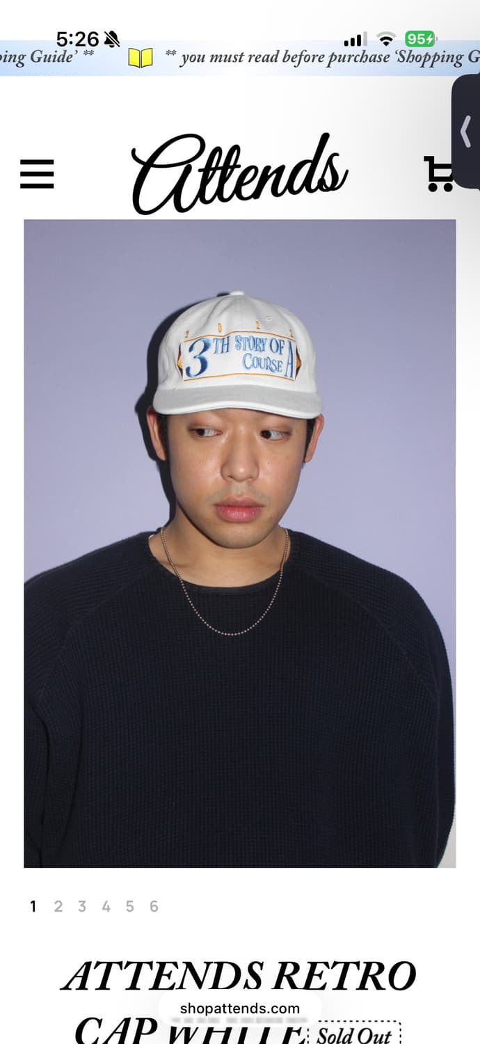 어텐즈 retro cap white 상품이미지1