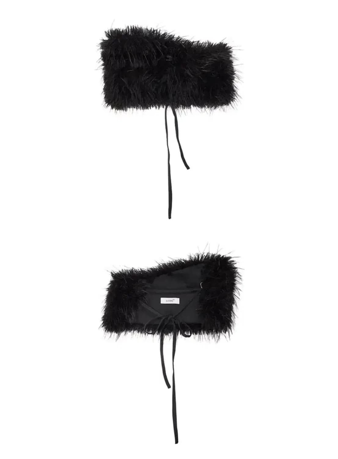 LCDC TM fur belt 퍼 벨트 블랙 상품이미지1