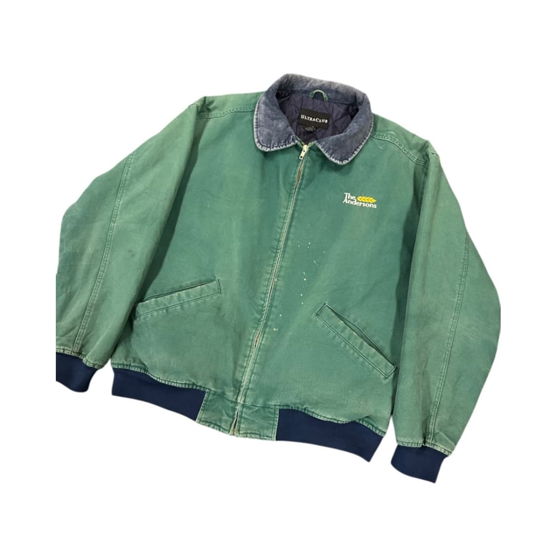 L) 빈티지 USA 그린 워크자켓 캔버스 코듀로이 카라 점퍼 OJ-045 상품이미지2