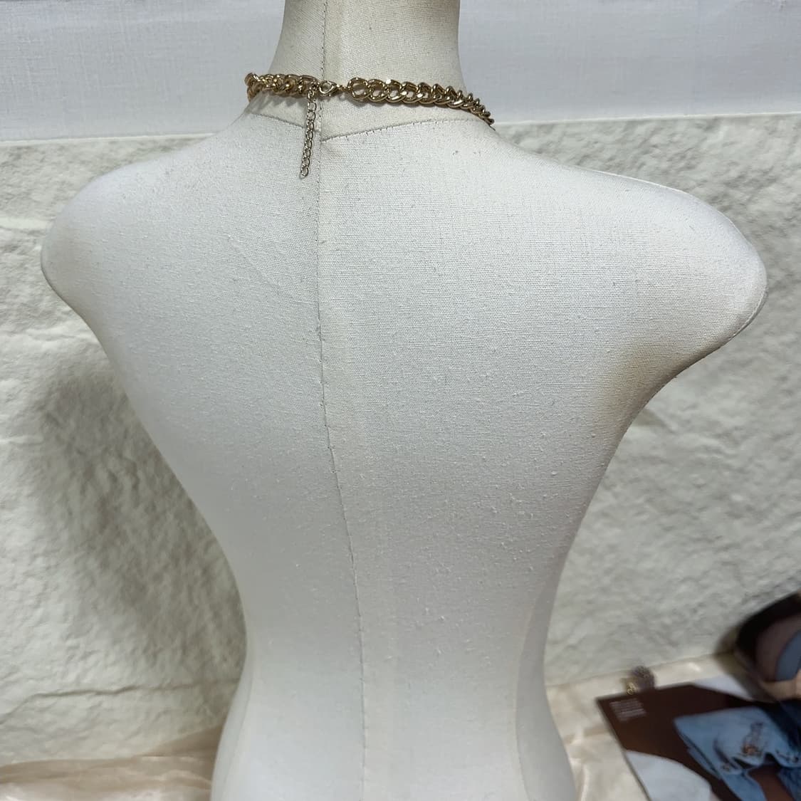 빈티지 고딕 기하 유니크 리벳 쿠바체인 목걸이 상품이미지3