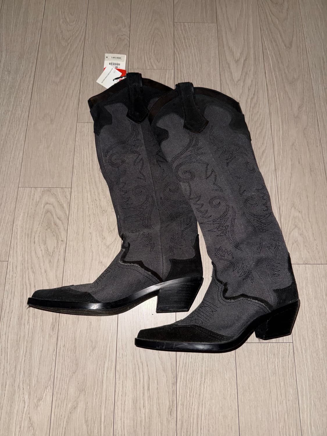 자라 웨스턴 롱 부츠 37 상품이미지1