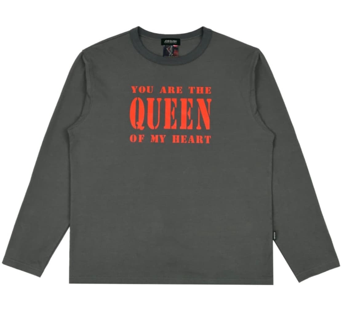 조거쉬 롱슬리브 QUEEN 로고  챠콜 상품이미지1