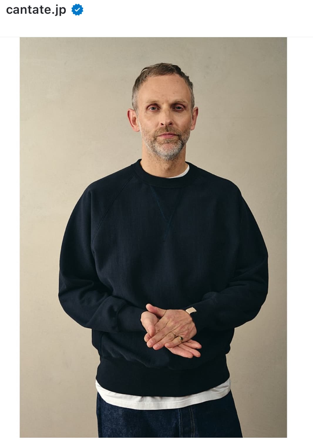 [46] cantate fluffy sweatshirt navy 상품이미지1