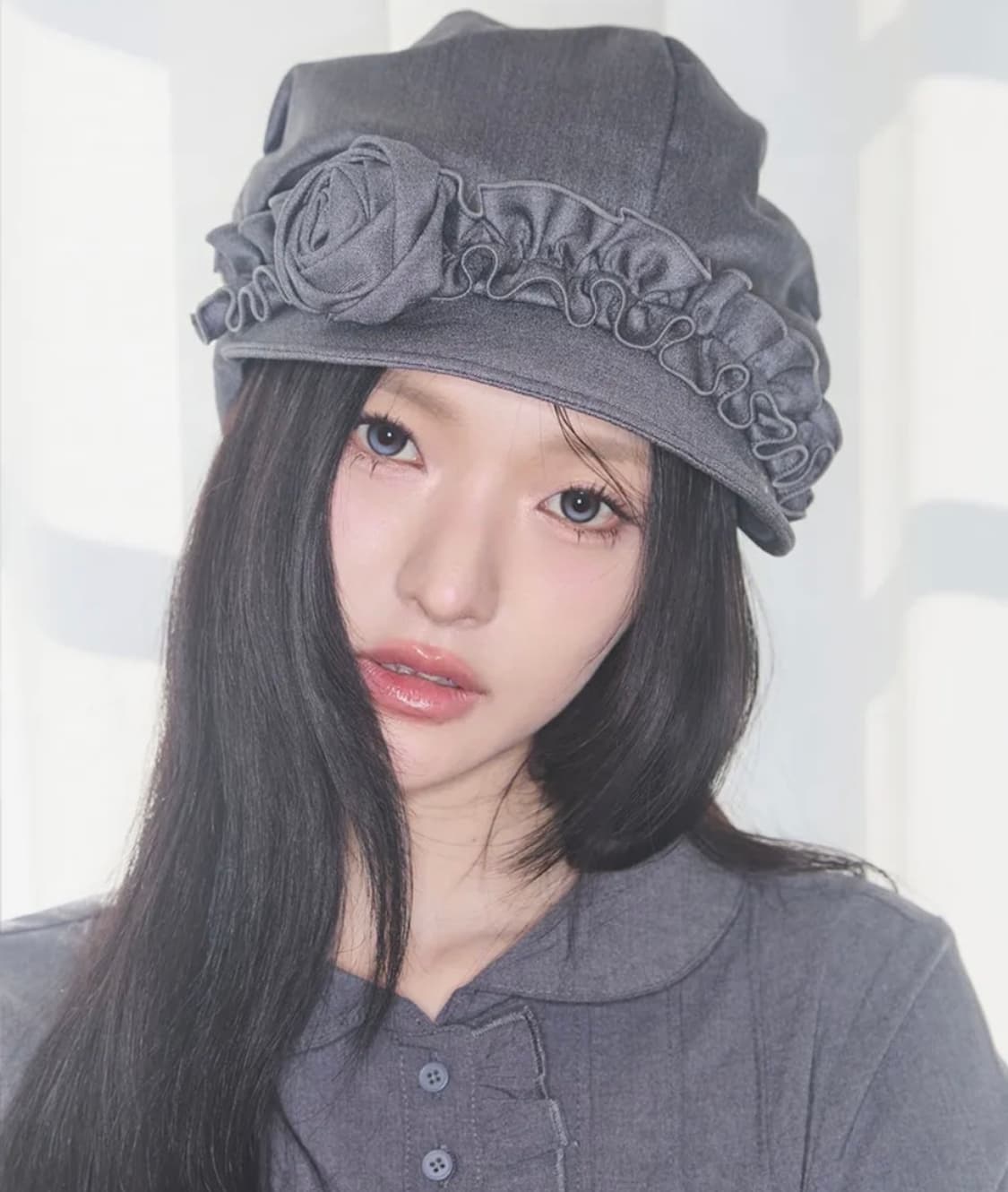 일리고 플레르 러플 헌팅캡 그레이 상품이미지1