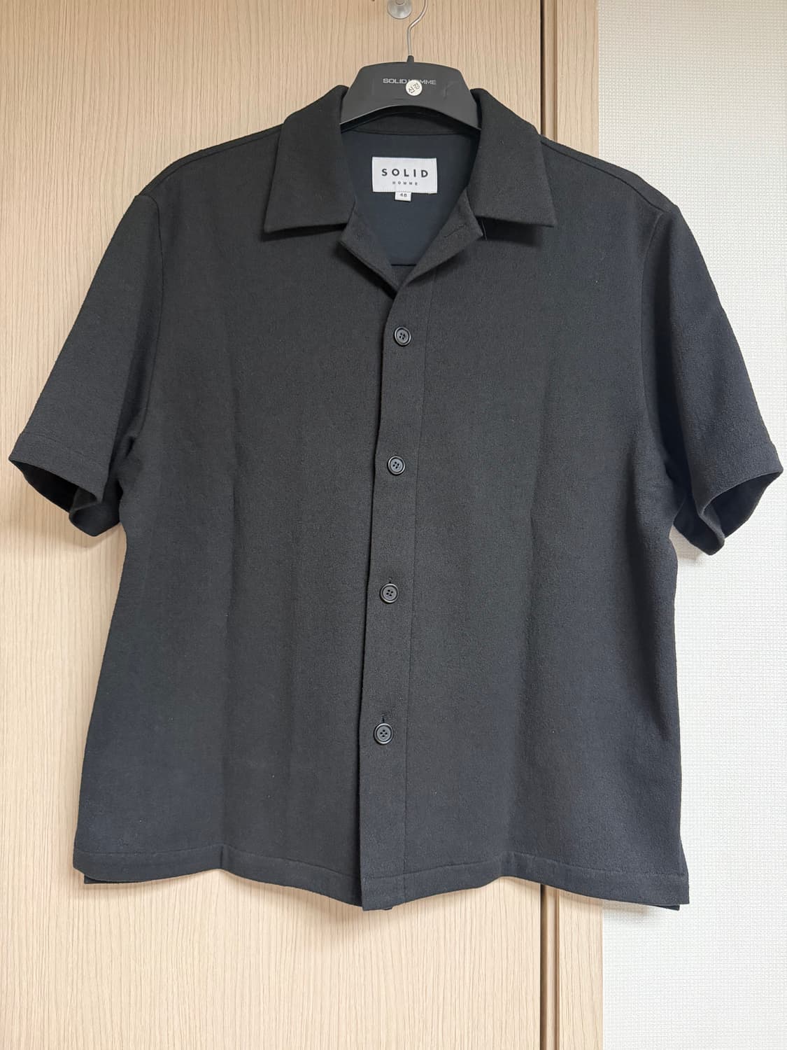 솔리드옴므 / 보카시반팔 셔츠 블랙 / 48 상품이미지1