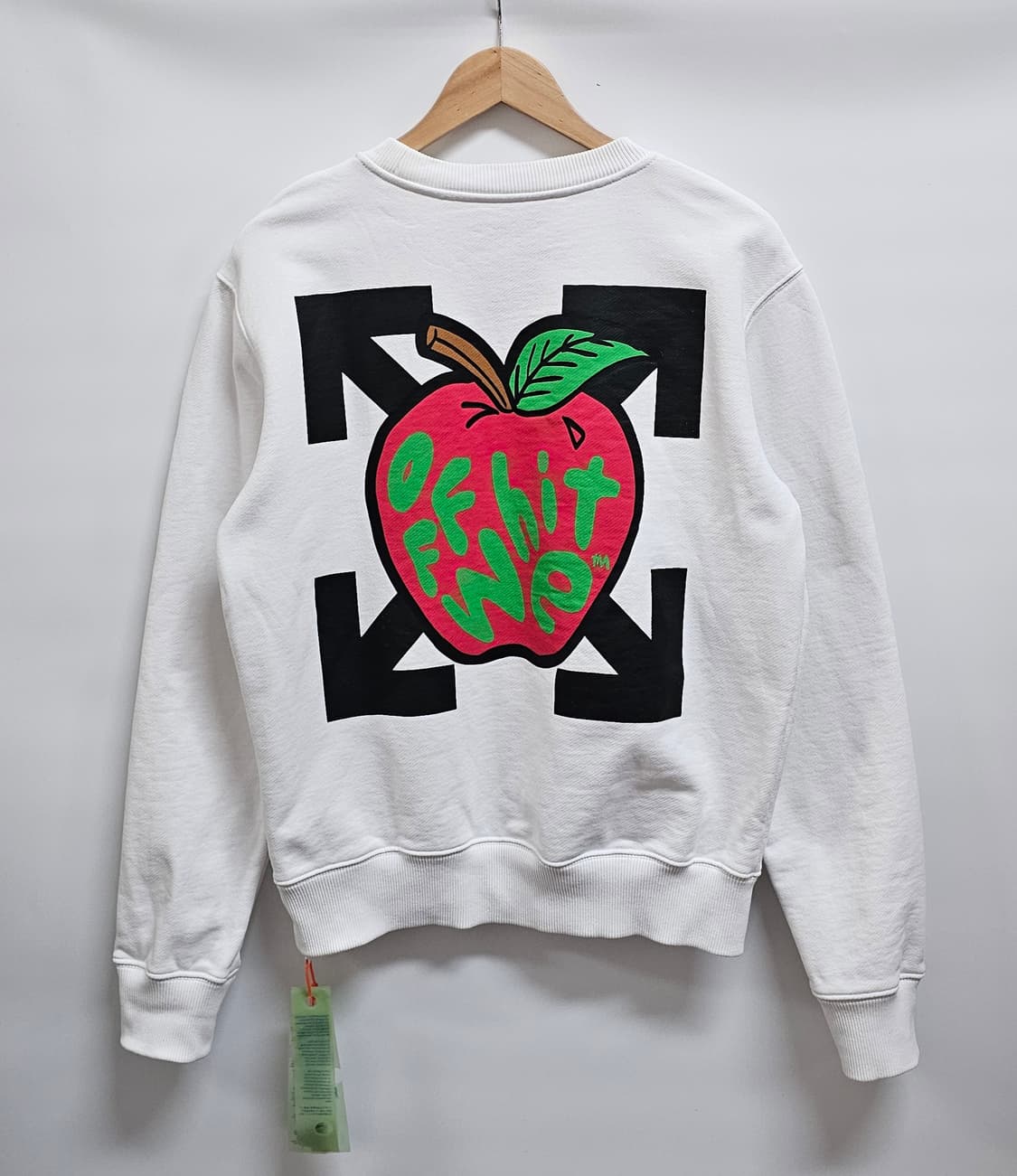 오프화이트 애플모티브 스웻셔츠 맨투맨 S 새상품 (정품큐알인증) 상품이미지2