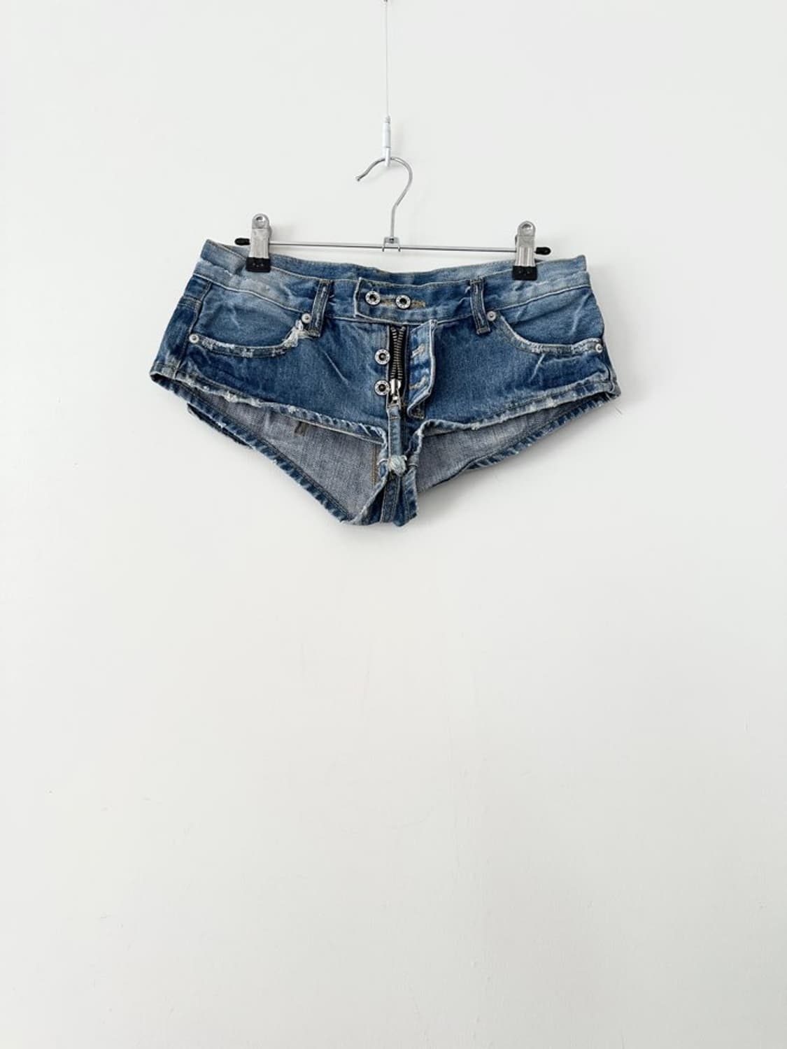 Two-way buckle short denim pants 상품이미지1