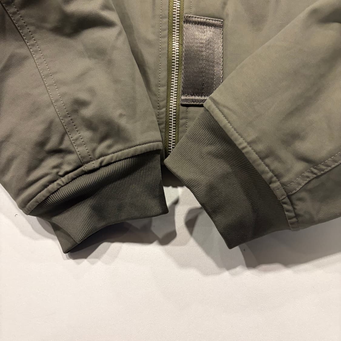 [XXL] 메이든 밀리터리 카키색 퍼 카라 MA-1 항공 점퍼 D476 상품이미지5