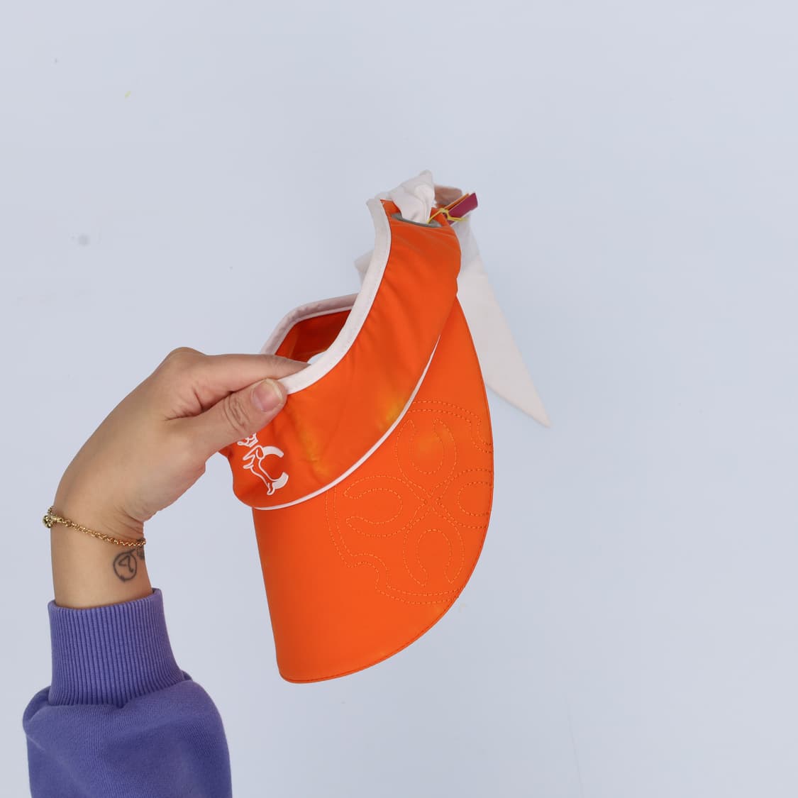 56 새상품 루이까스텔 리본묶음 바이저 0407H1 상품이미지3