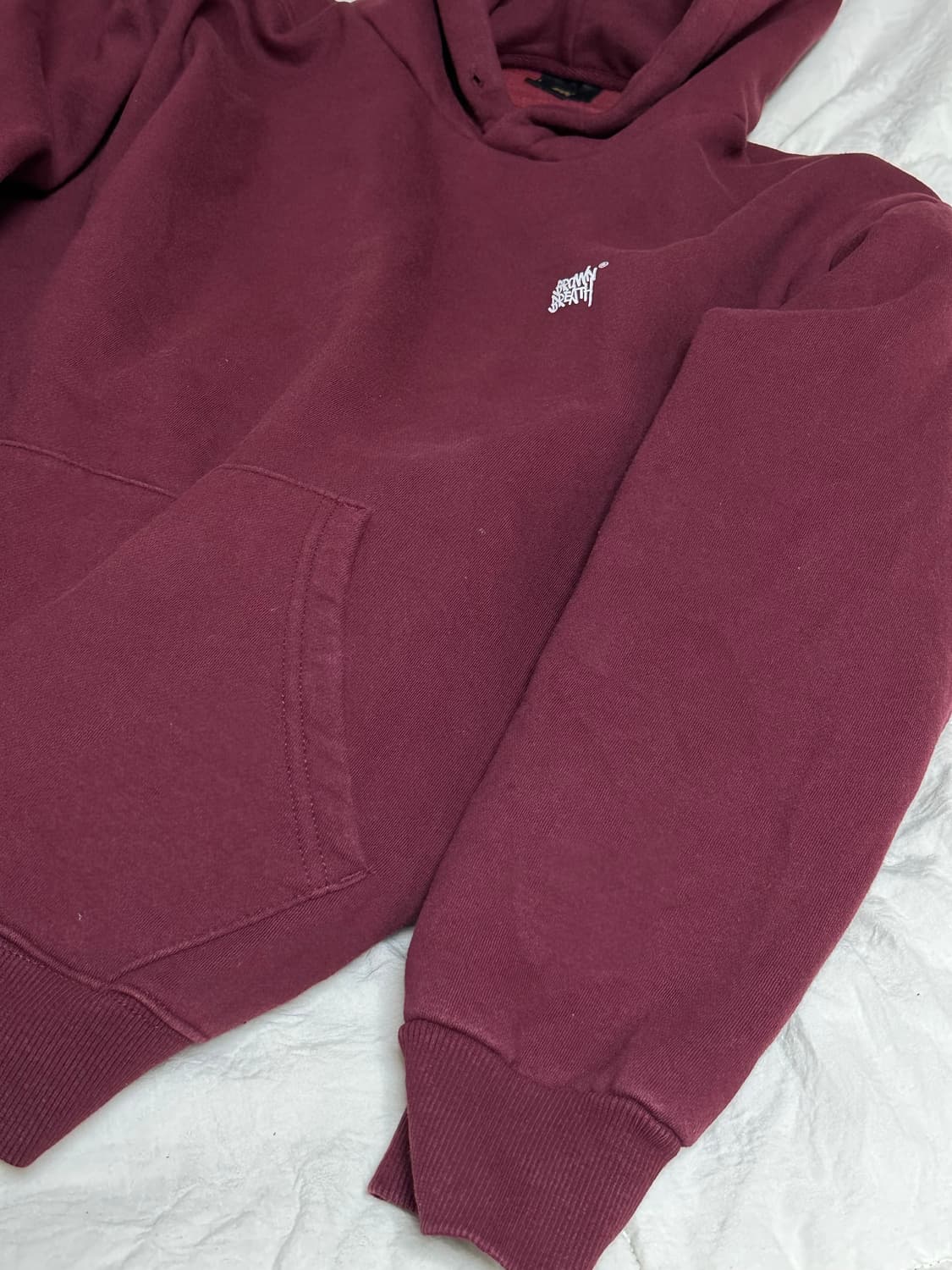 브라운브레스   버건디 후드티 라지 상품이미지3