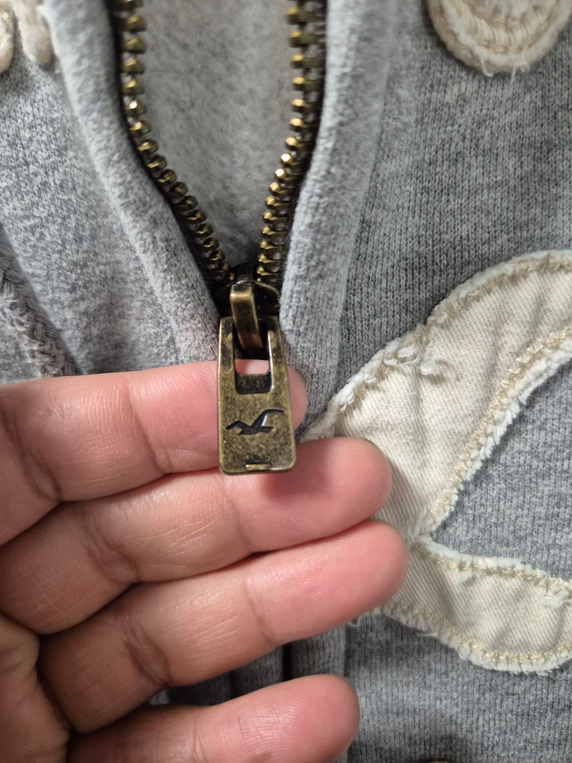 *무료배송*홀리스터 Y2K 올드스쿨캘리포니아 그레이후드집업 S(상태A급) 상품이미지3