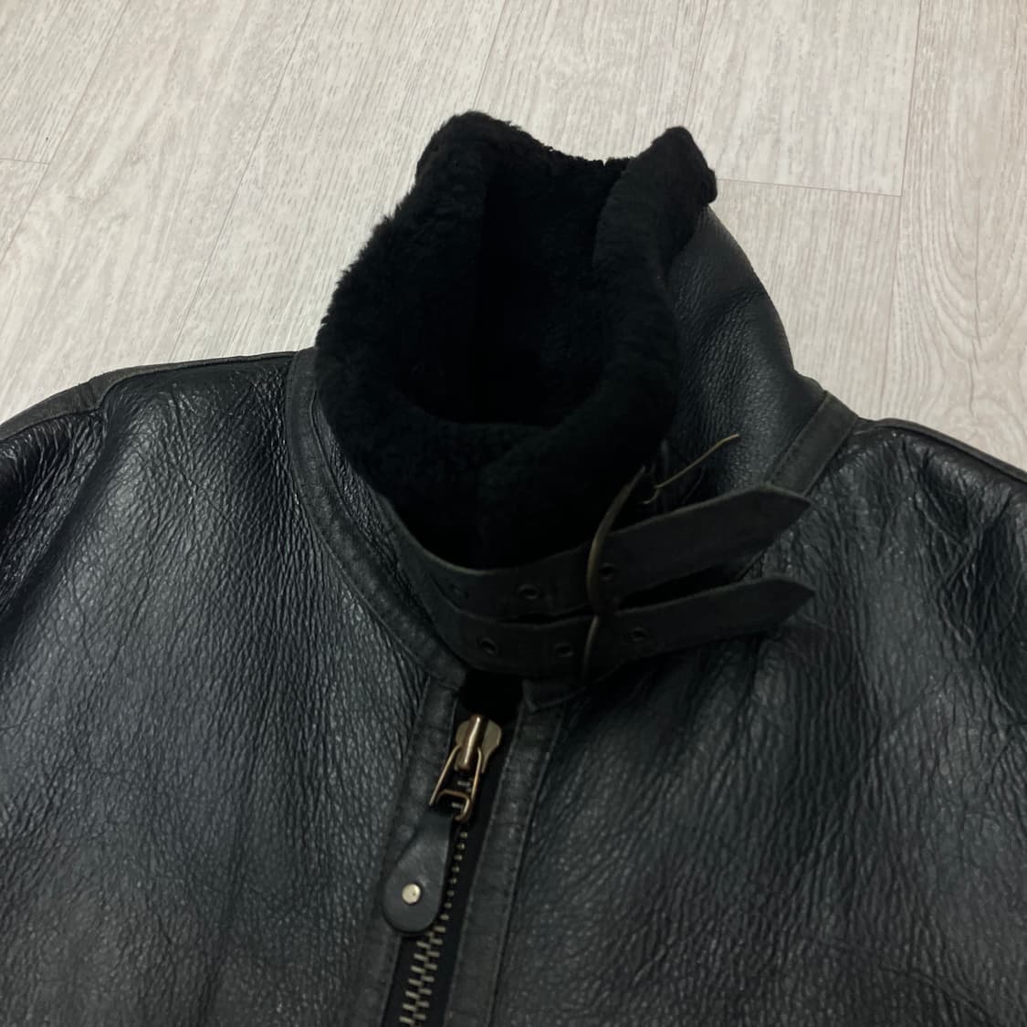 [L] jk멤버스 B-3 무스탕 블랙 상품이미지2