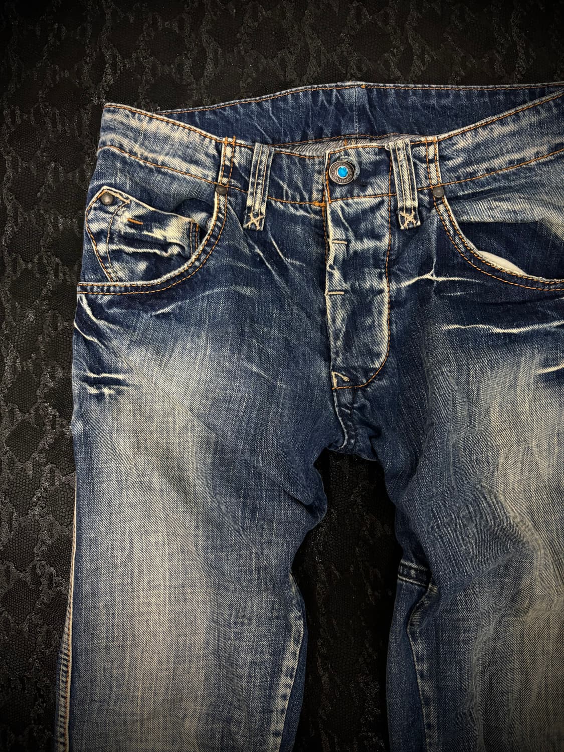 “Vintage” Y2K Crack Washing Botts cut Pa 상품이미지2