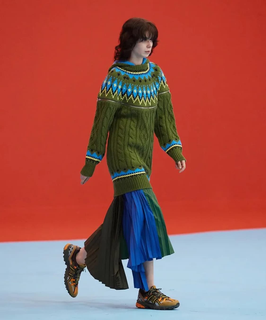 앤더슨벨 포 우먼 케이프 노르딕 니트 원피스 상품이미지1