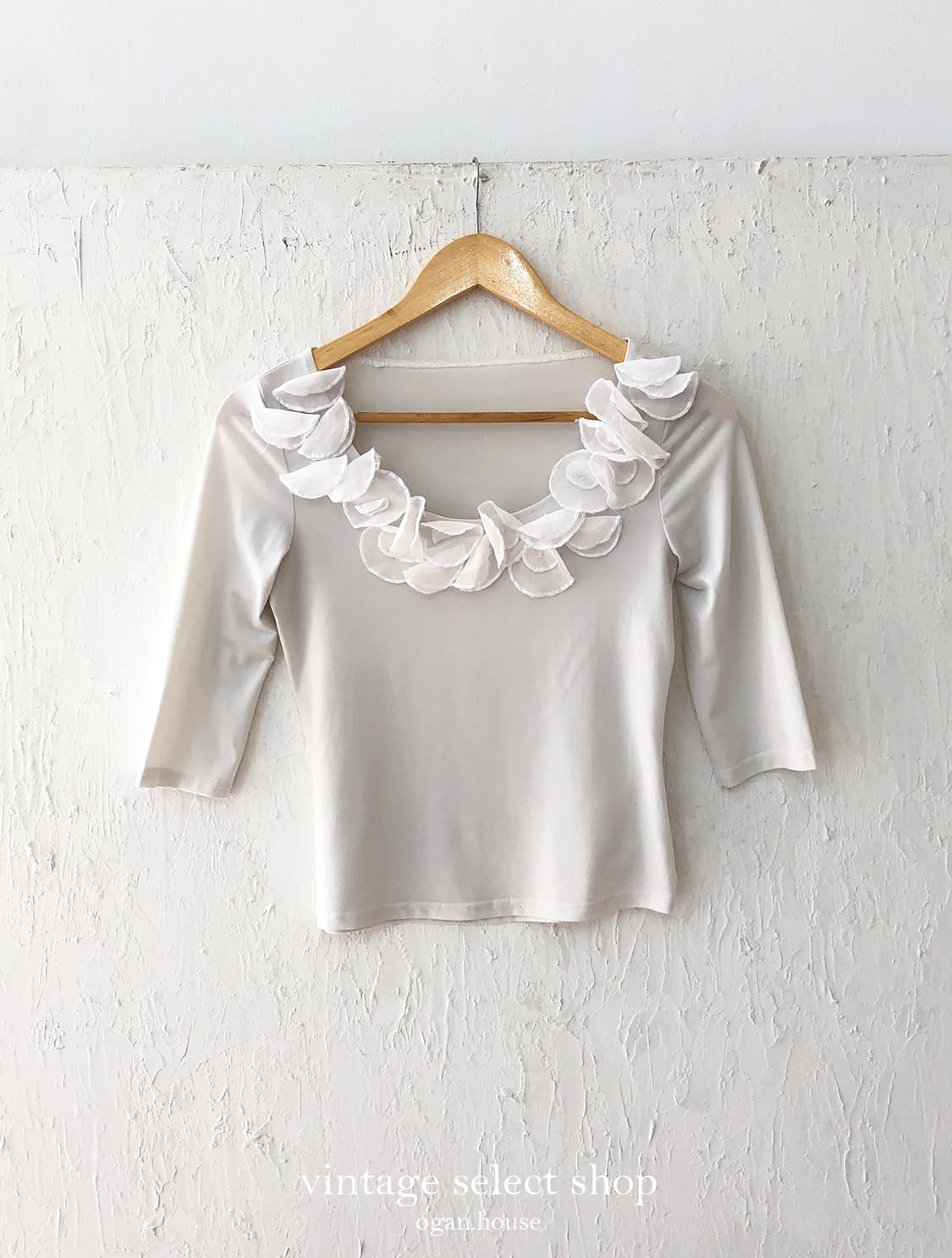 vintage soft petal frill ballet top 상품이미지1