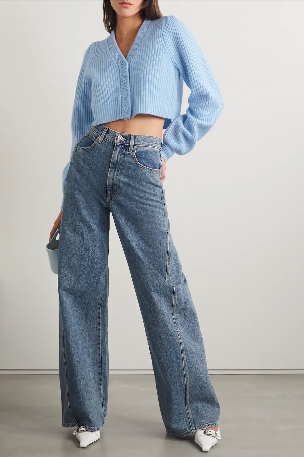 LOVE SHACK FANCY 크림 크롭 울 캐시미어 가디건 상품이미지2