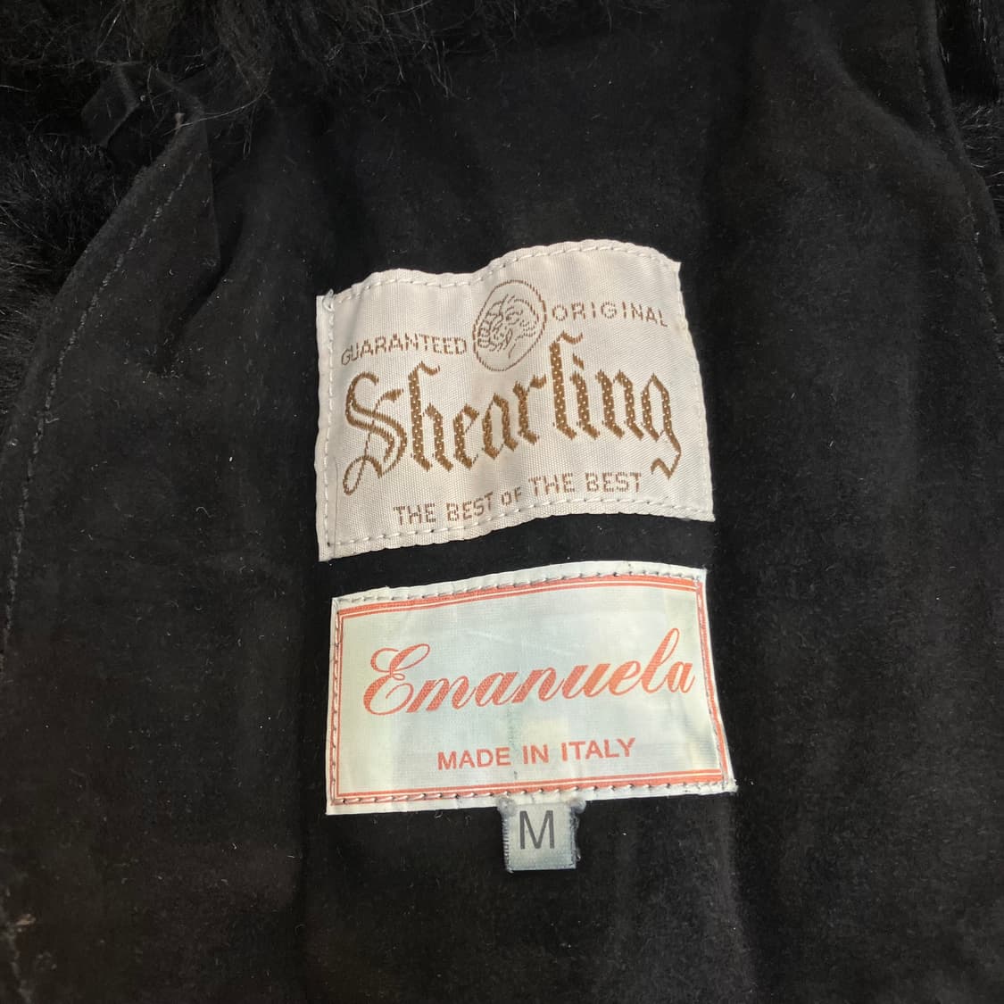 VTG 빈티지 블랙 시어링 무스탕 코트 M 상품이미지3