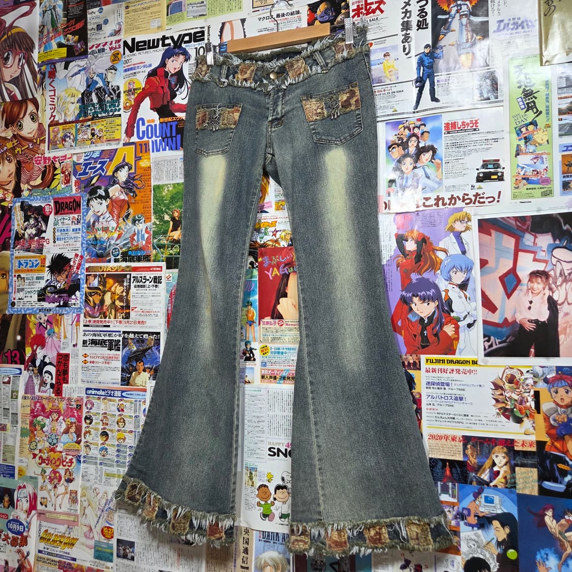 그런지 웨스턴 로우라이즈 부츠컷 데님 팬츠 상품이미지2