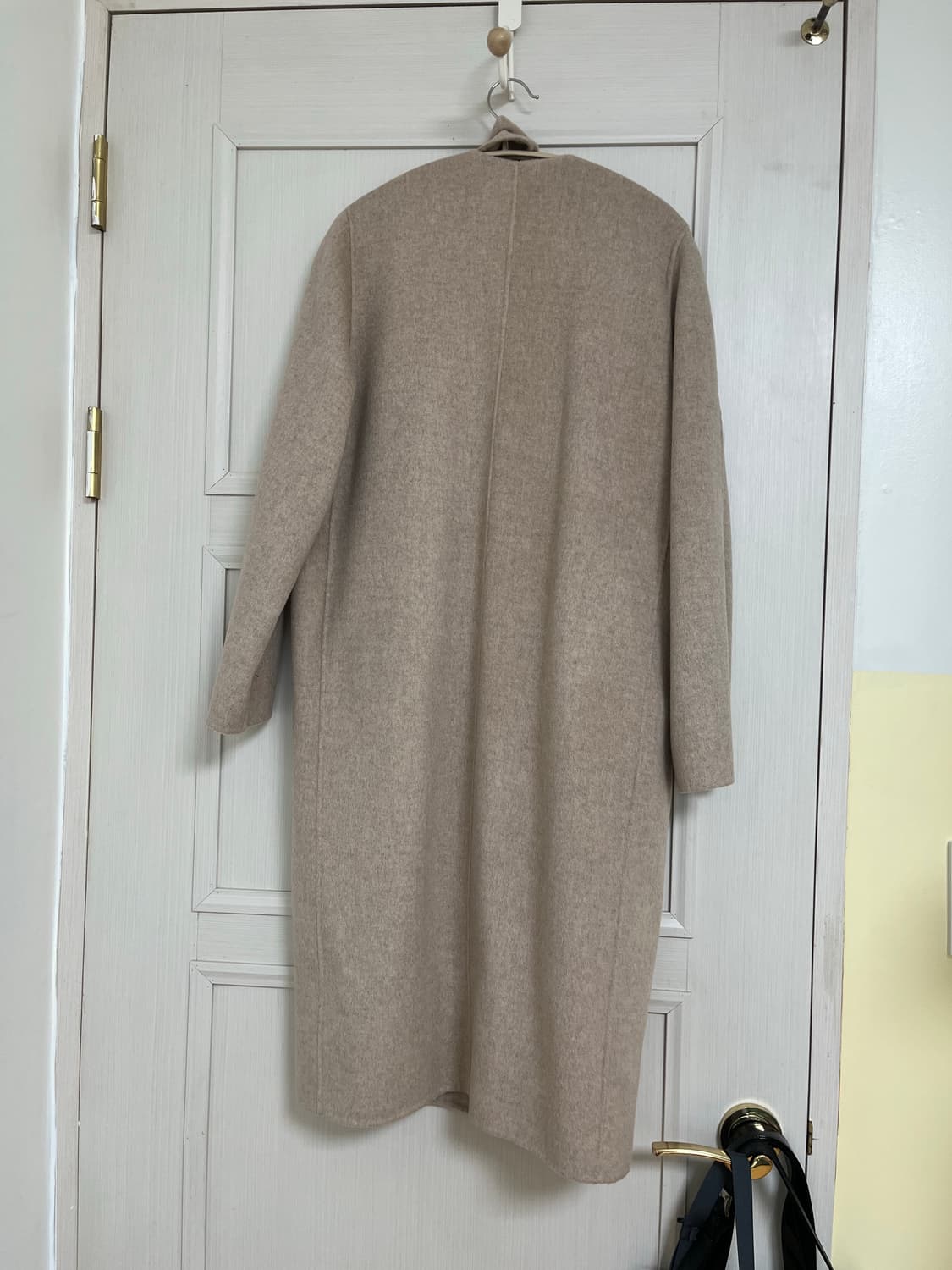 캐시미어 울100 핸드메이드 코트 오트밀베이지 상품이미지4