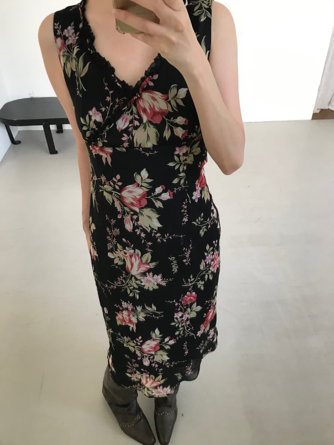 vintage flower pattern one-piece 상품이미지1