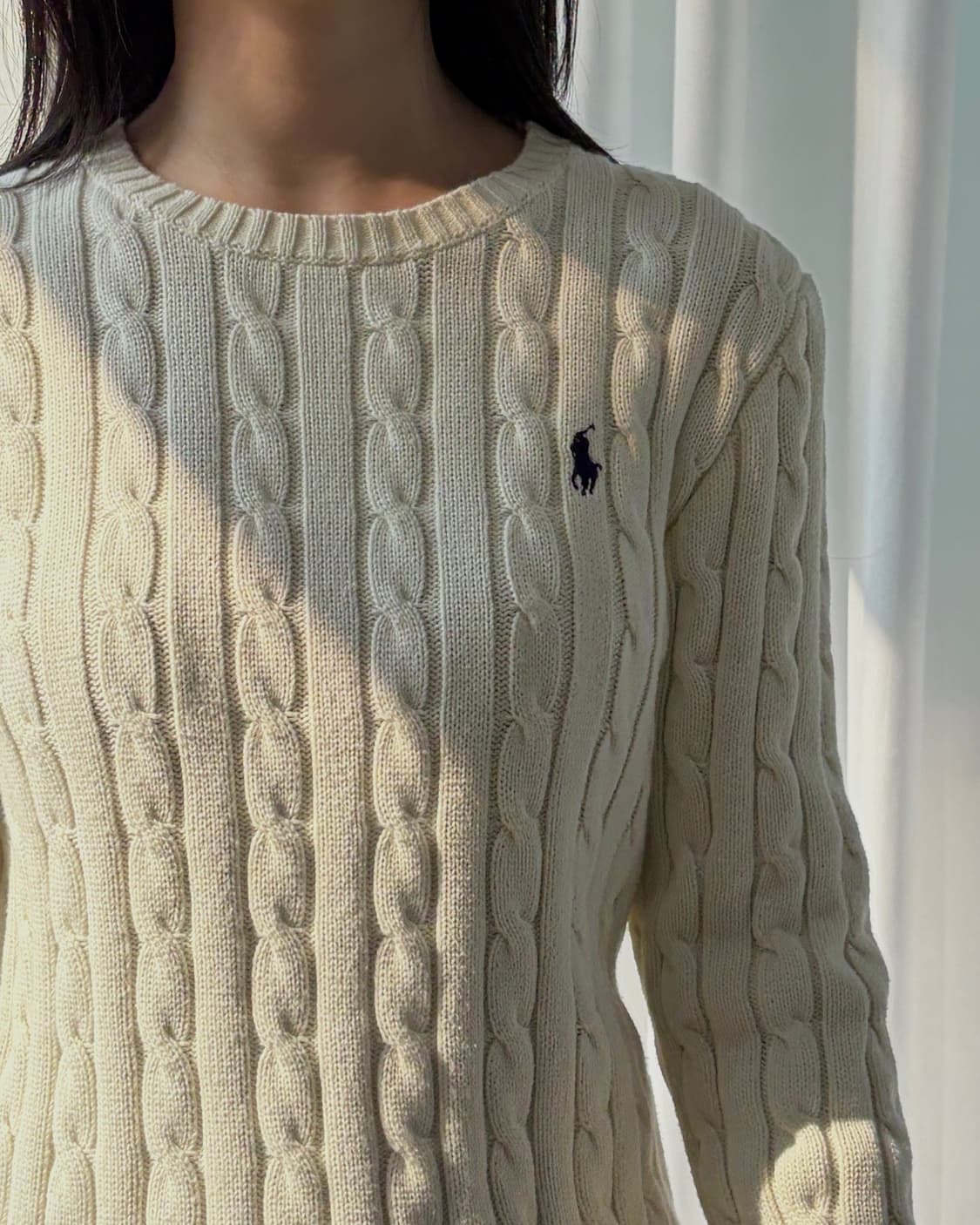 [S]폴로 랄프로렌 꽈배기 케이블 피마 코튼 니트 상품이미지2