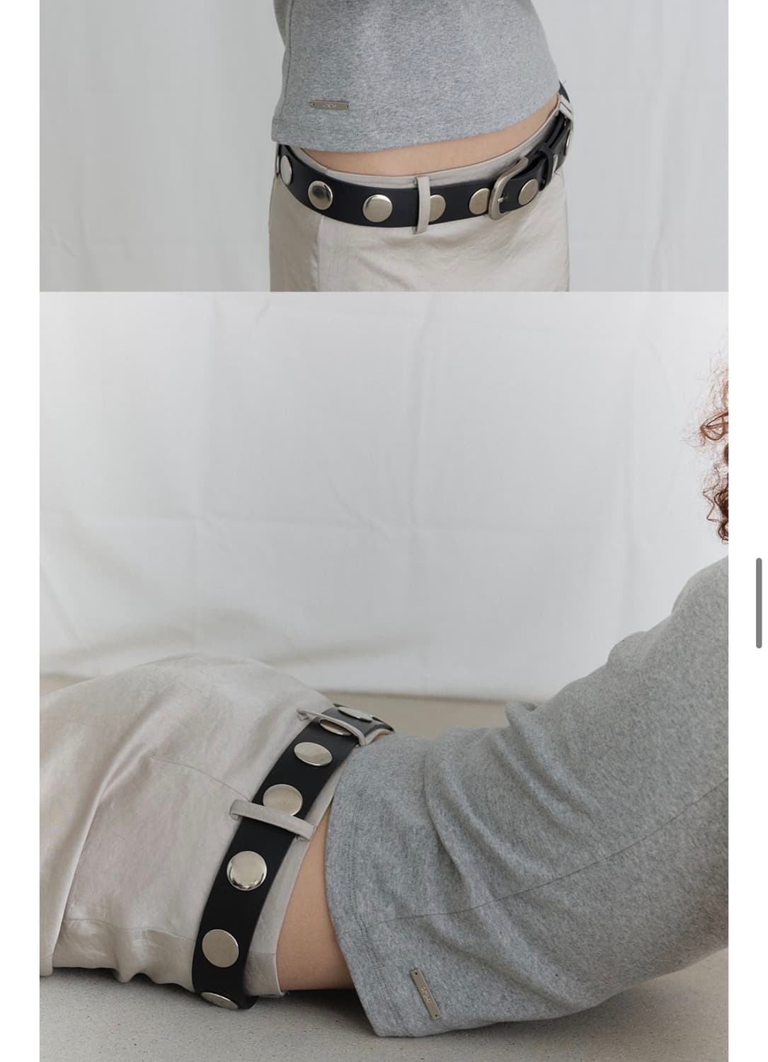 ORDES bold rivet leather belt 상품이미지2