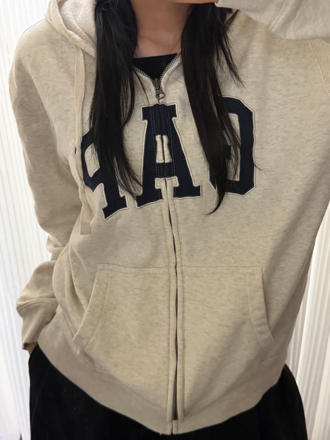 갭 아이보리 후드집업 L 상품이미지1