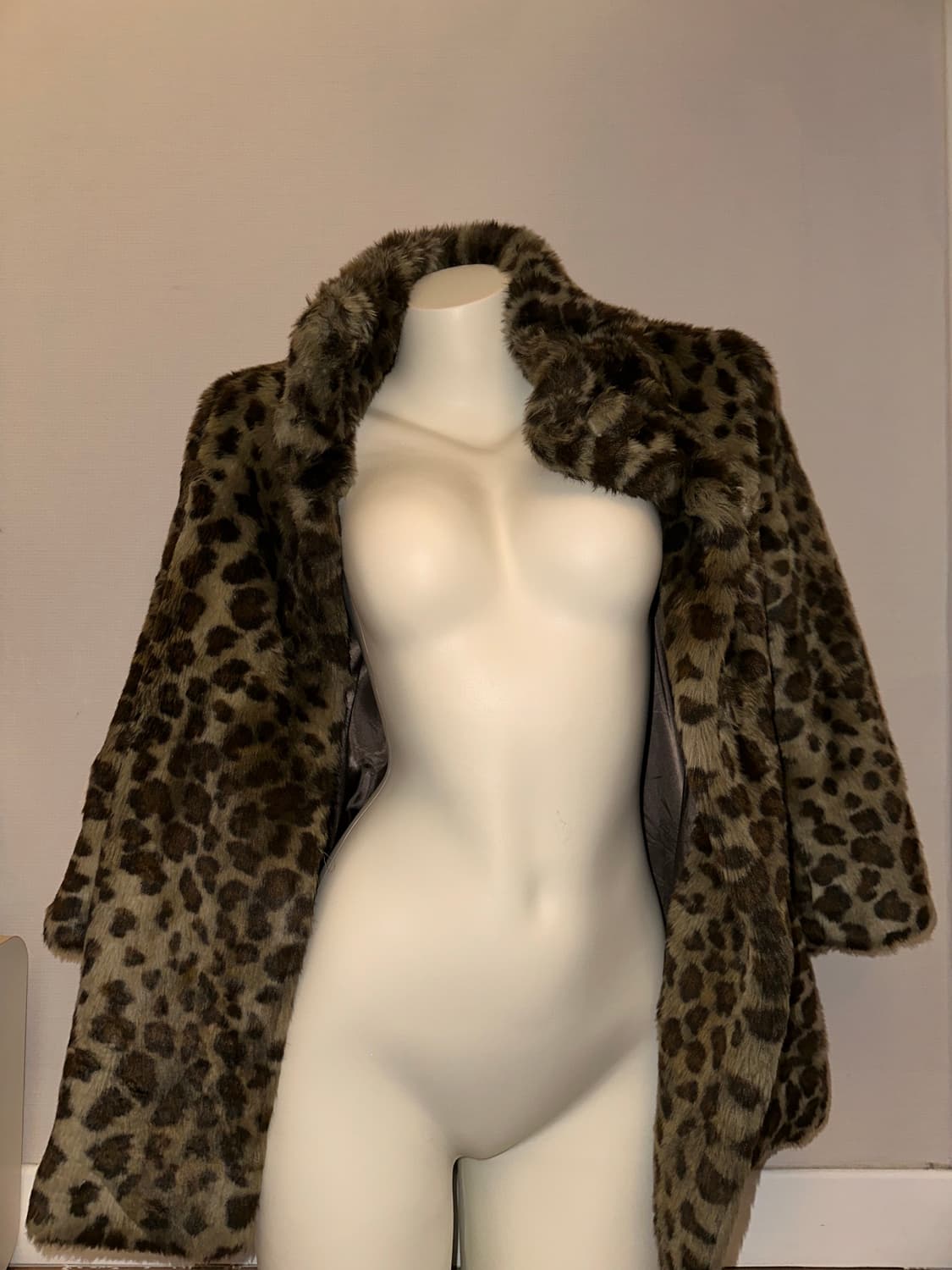 레오파드 호피 빈티지 퍼 자켓 갸루 상품이미지4