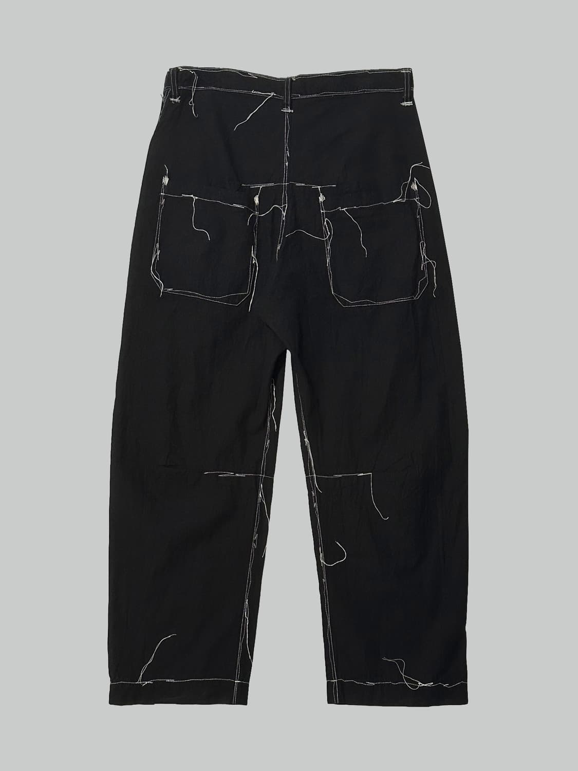 요지 야마모토 스티치 커브드 팬츠 상품이미지2