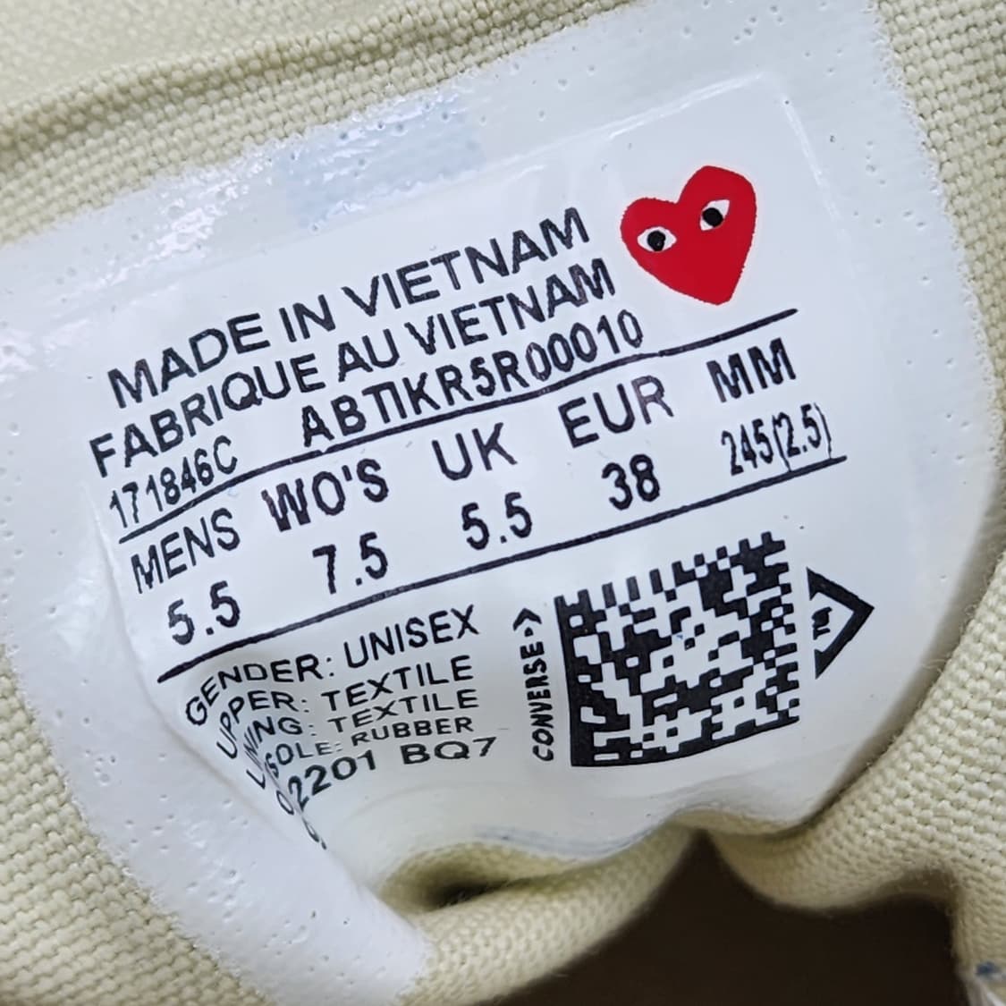 [245] 꼼데가르송X컨버스 척 70 하이 블루 쿼츠 상품이미지10