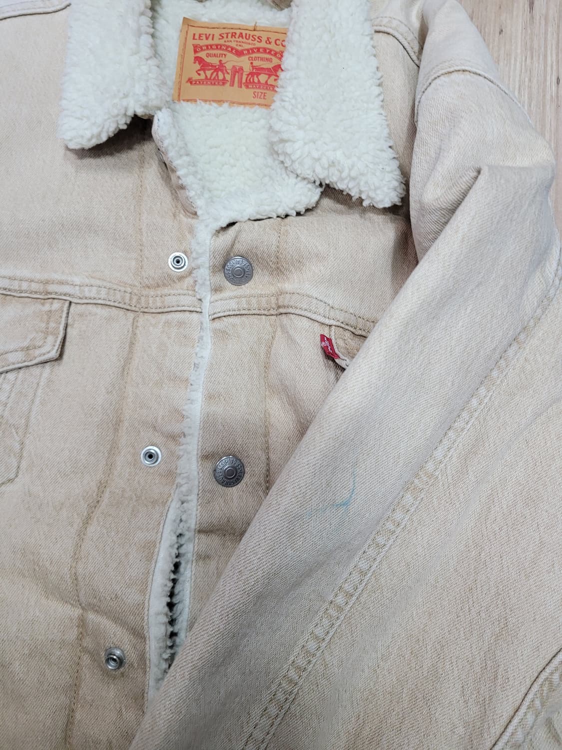 Levis 리바이스 아이보리 쉐르파 트러거 자켓 상품이미지9