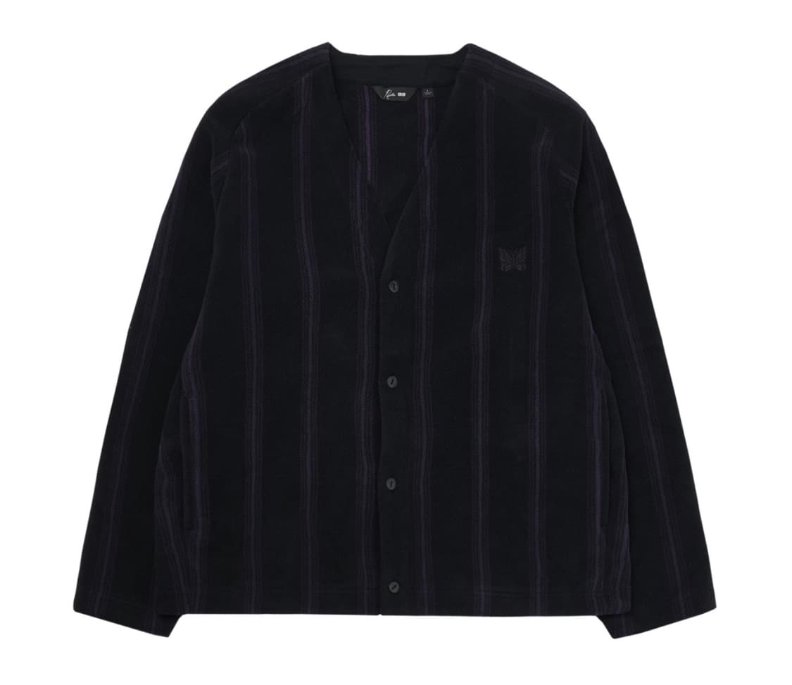 [XL] 유니클로 x 니들스 플리스 오버사이즈 가디건 블랙 상품이미지1