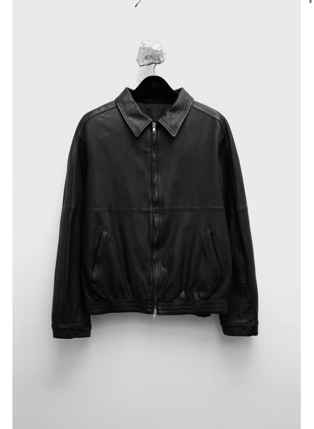 유스 워시드 레더 블루종 L팝니다. 상품이미지1