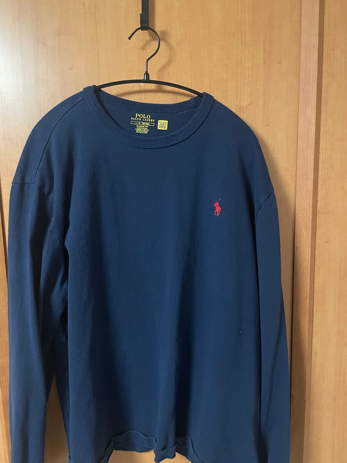 폴로랄프로렌 클래식핏 헤비웨이트 저지 롱슬리브 티셔츠 블루 L 상품이미지2