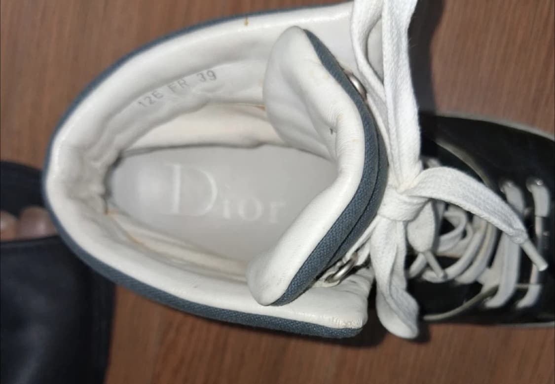 디올 블랙 하이탑 스니커즈 39 상품이미지5