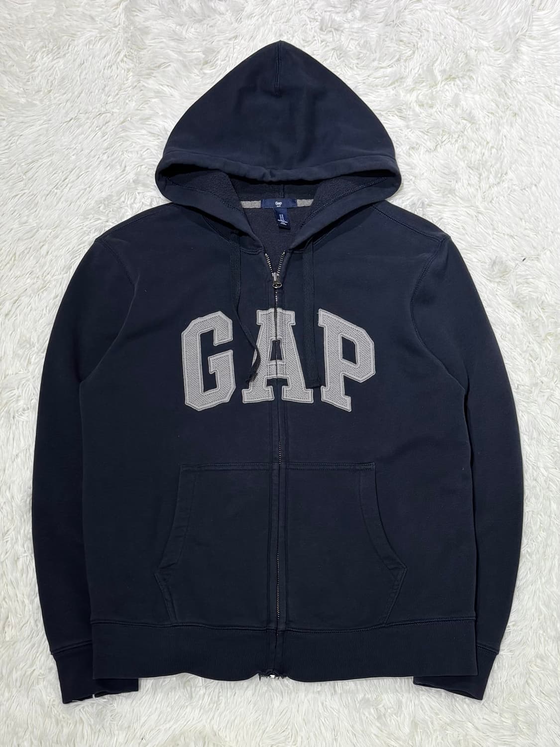 갭 네이비 빅로고 후드집업 상품이미지3