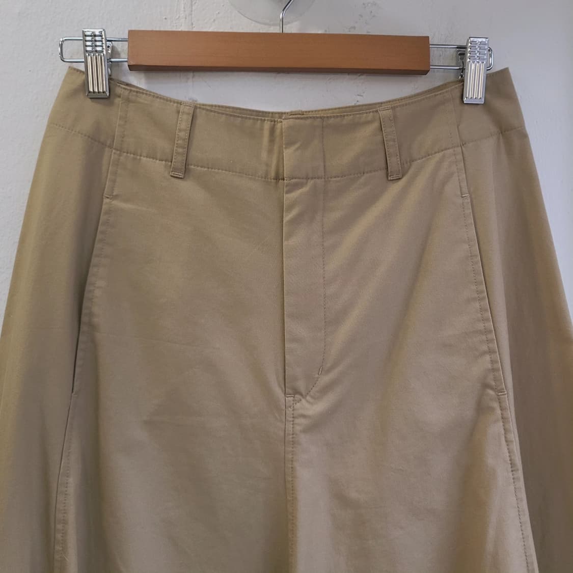 유니클로 베이지 코튼 플레어스커트 상품이미지3