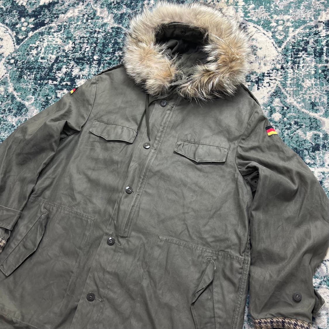 90s 독일군 밀리터리 스노클 야전 파카 야상(95) 상품이미지3