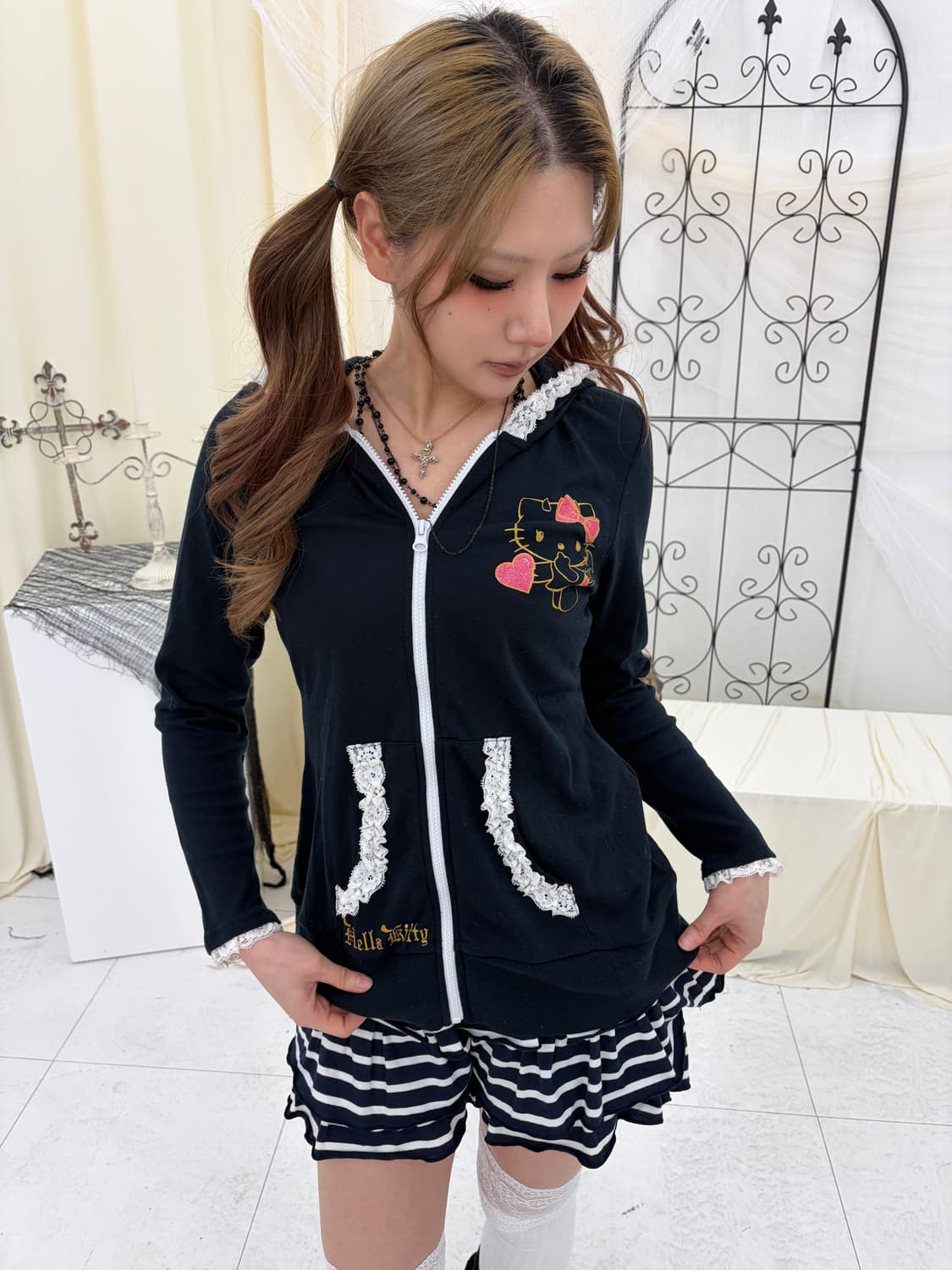 키티 백 리본 후디 상품이미지7