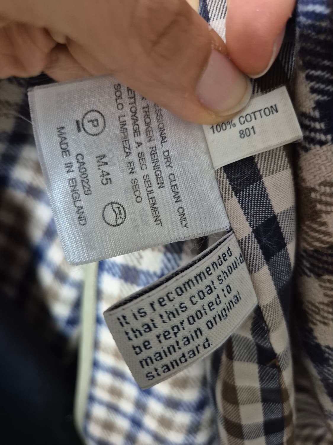 아쿠아스큐텀 네이비 트렌치 코트 레글런코트  싱글코트 M 상품이미지10