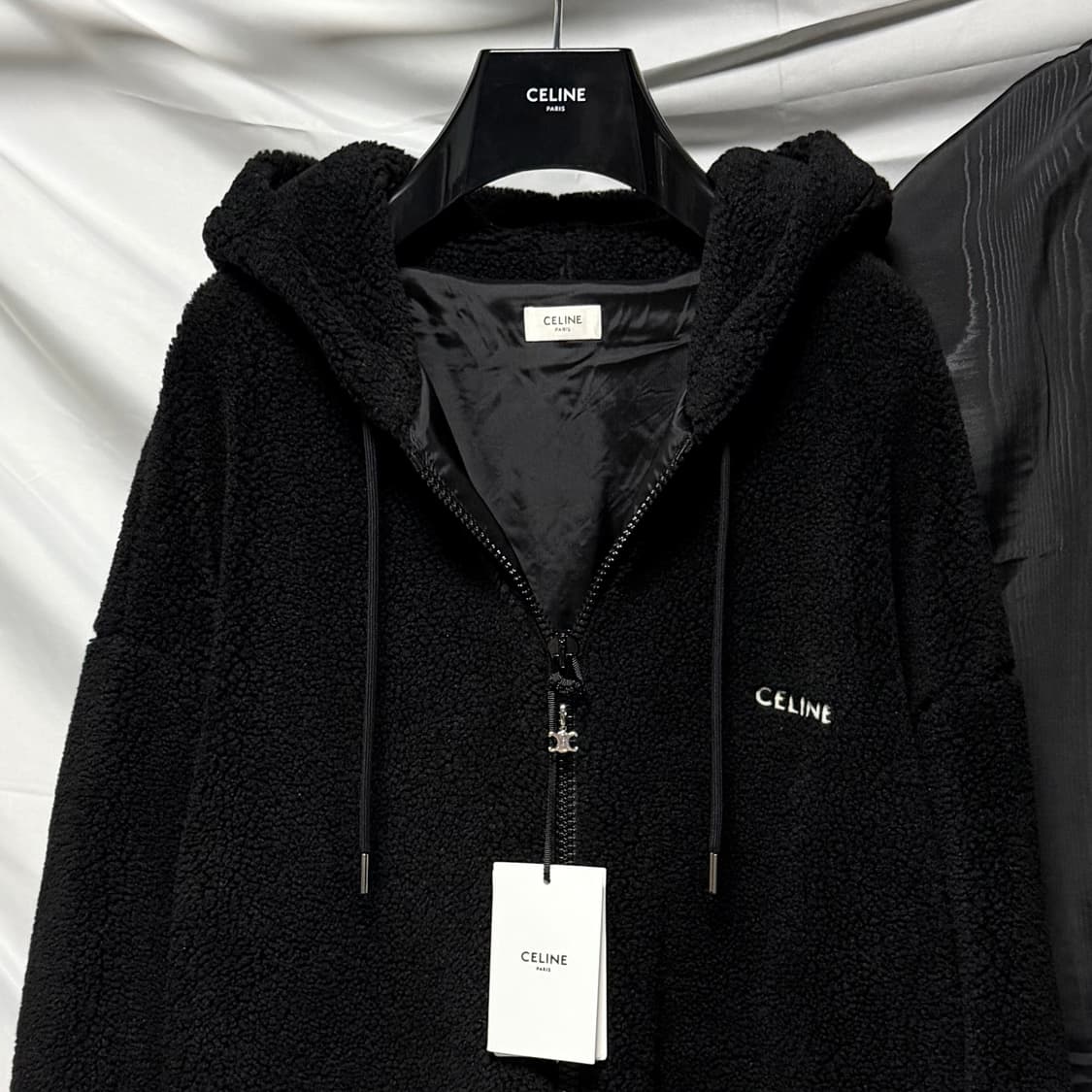 [S+급/XL] 셀린느 오슬롯 프린트 플리스 후드 후리스 자켓 상품이미지3