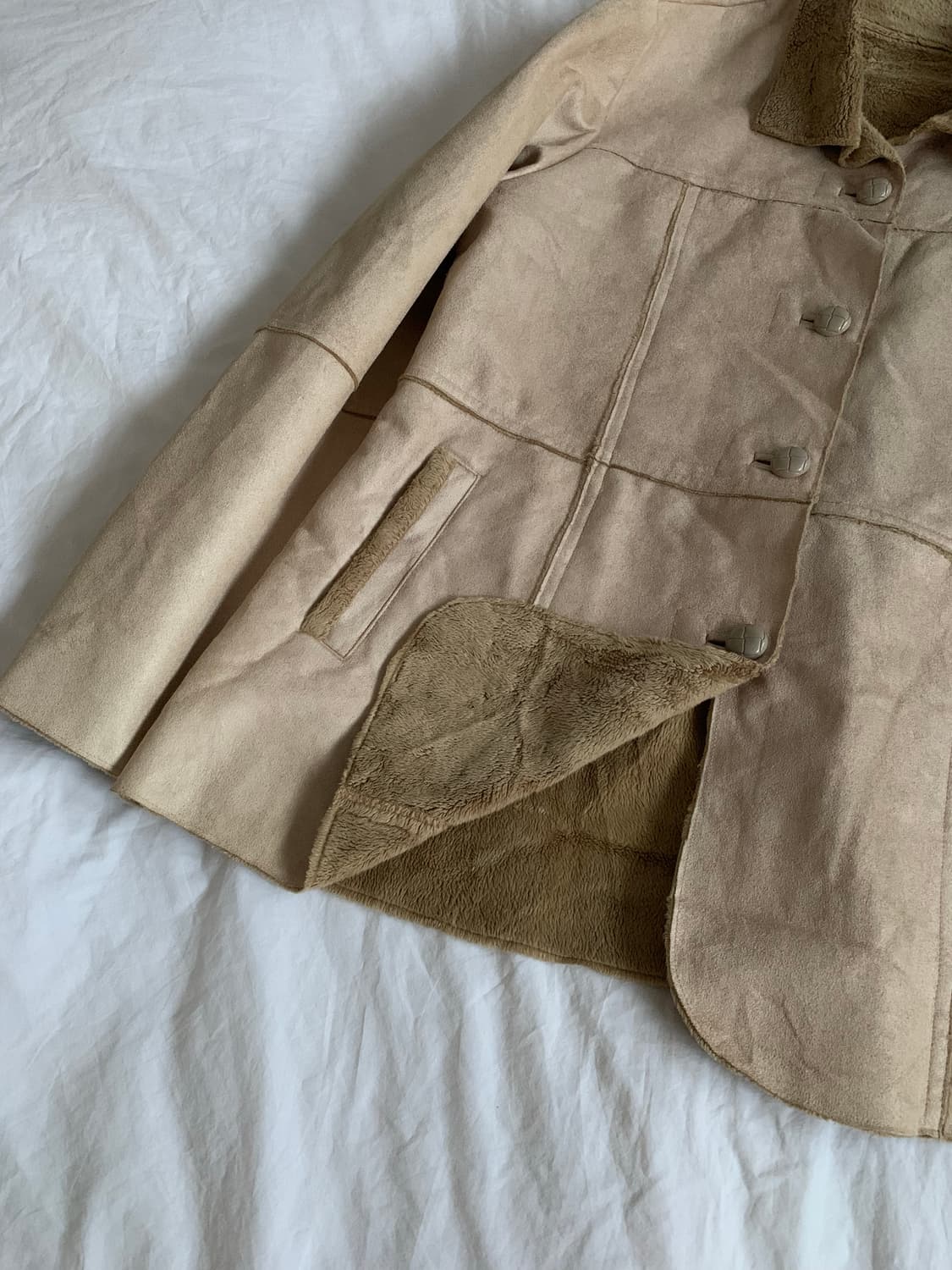 베이지 레더 자켓 상품이미지3