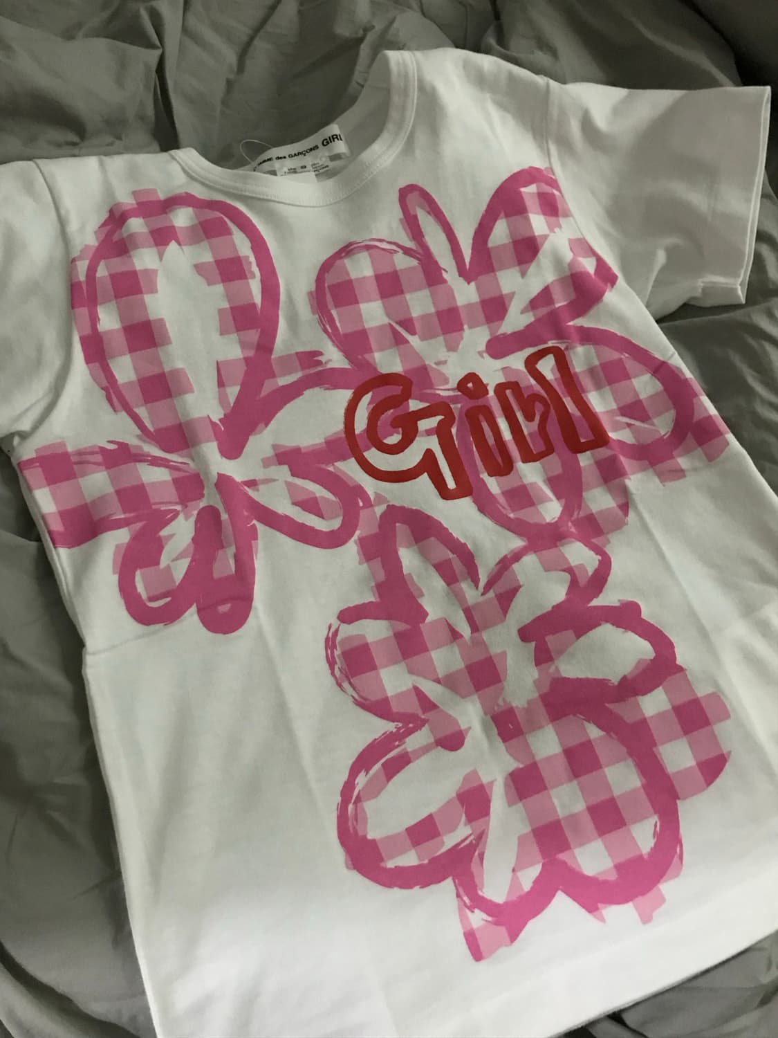 꼼데가르송걸 플라워 반팔티셔츠 S 상품이미지1