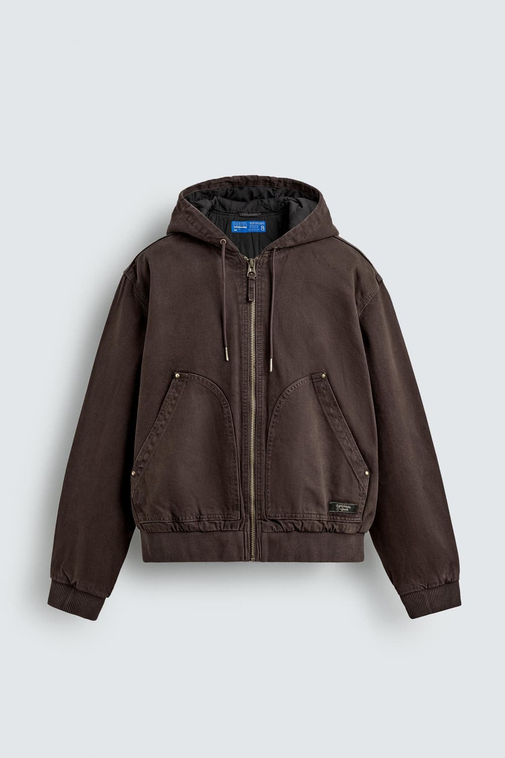 자라 후드 패딩 자켓 브라운 상품이미지1