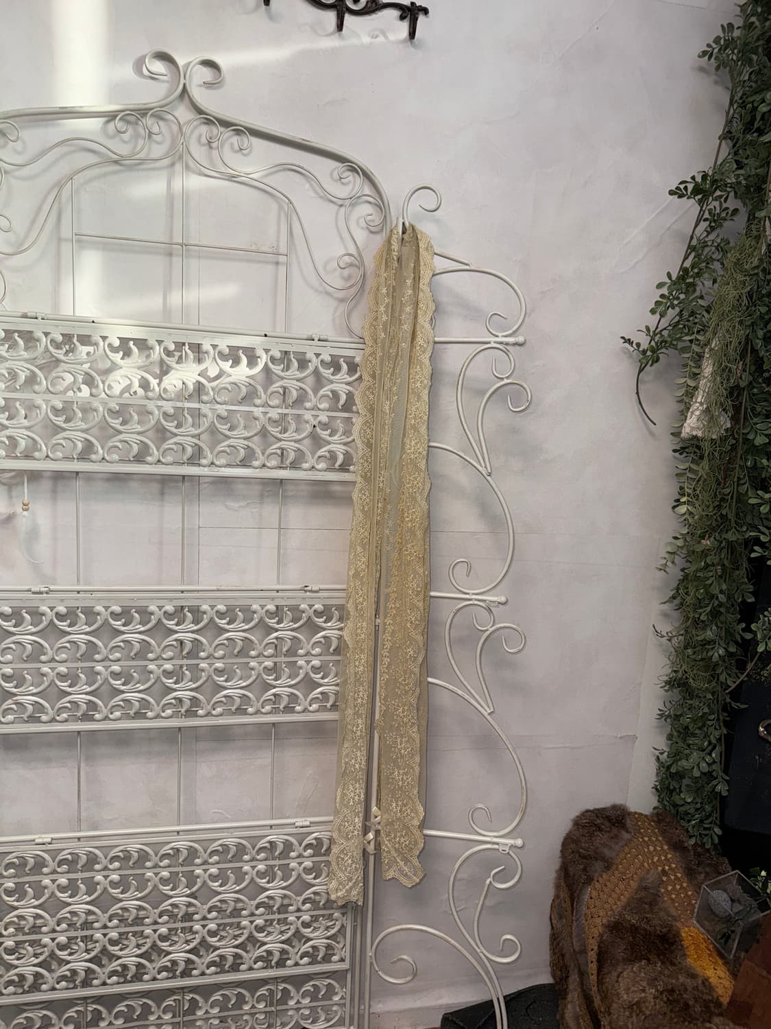 Ivory floral lace ribbon ball scarf 상품이미지5