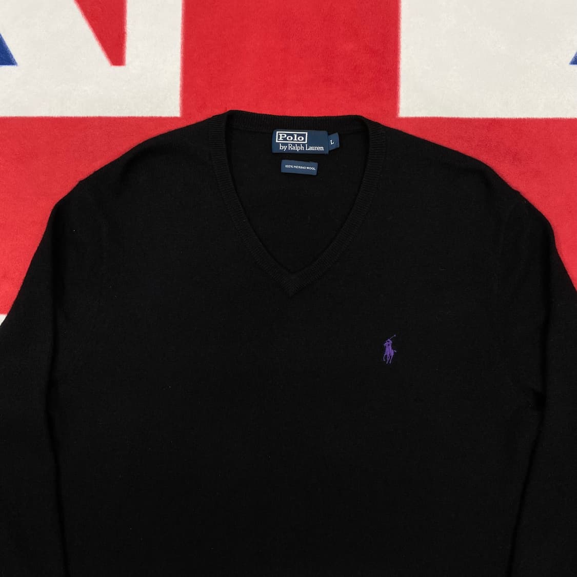 폴로 브이넥 니트 L  상품이미지3
