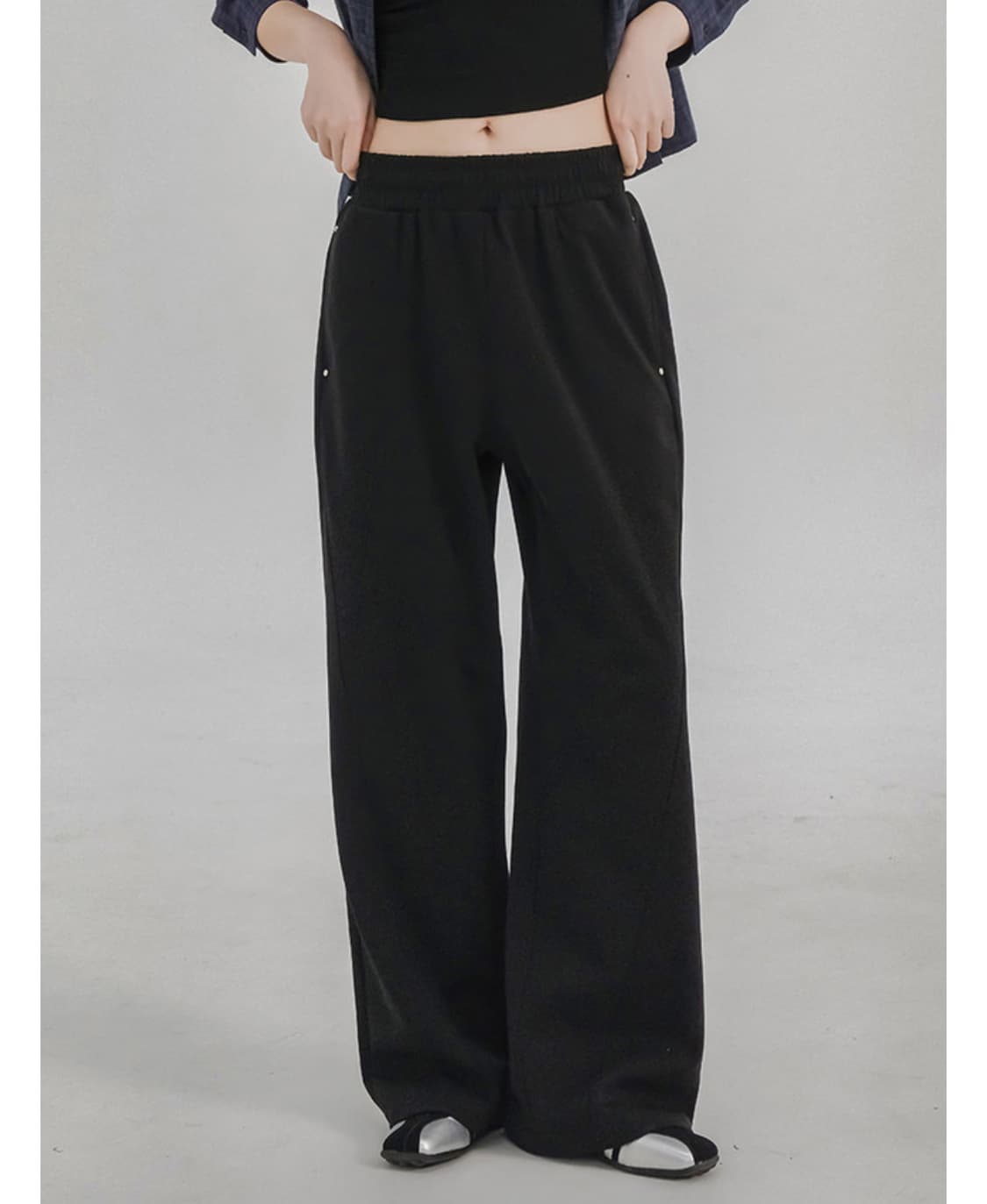 [새상품] 리리앤코 커드에인 절개 밴딩 와이드 팬츠 스웻팬츠 상품이미지7