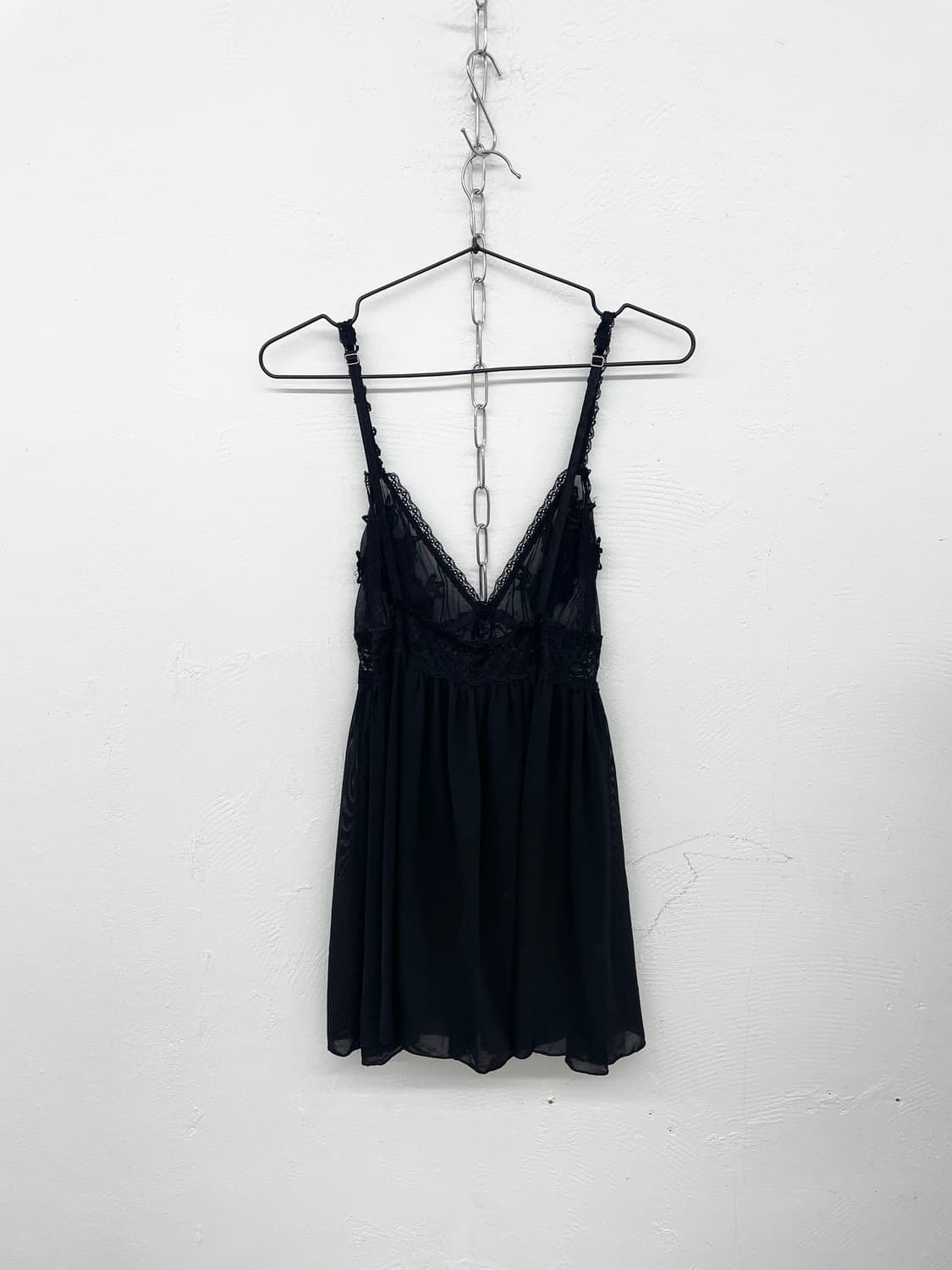 블랙 시어 레이스 슬립 상품이미지6