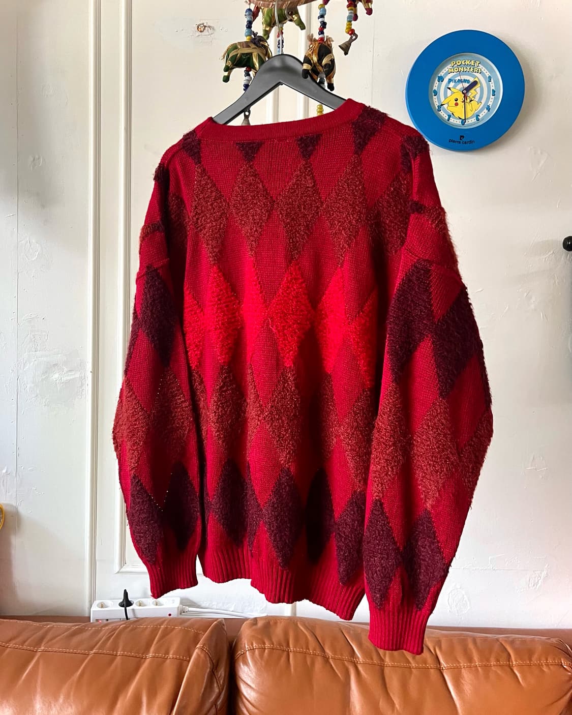 Italian Mohair Old Argyle Knit Sweater 상품이미지5