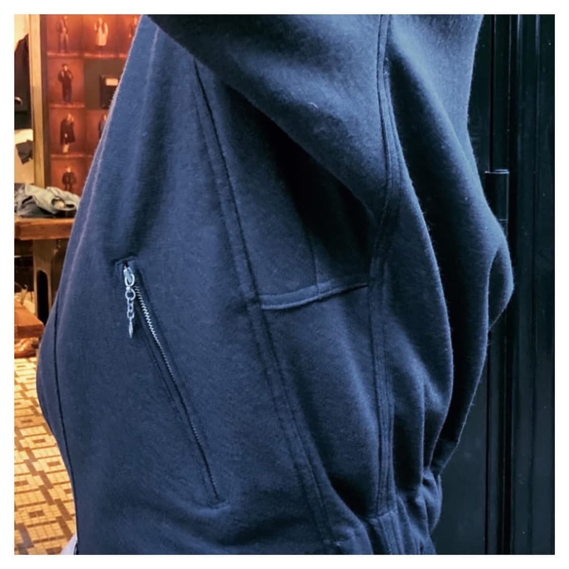 하버색 멜튼 울 모터사이클 자켓 상품이미지9